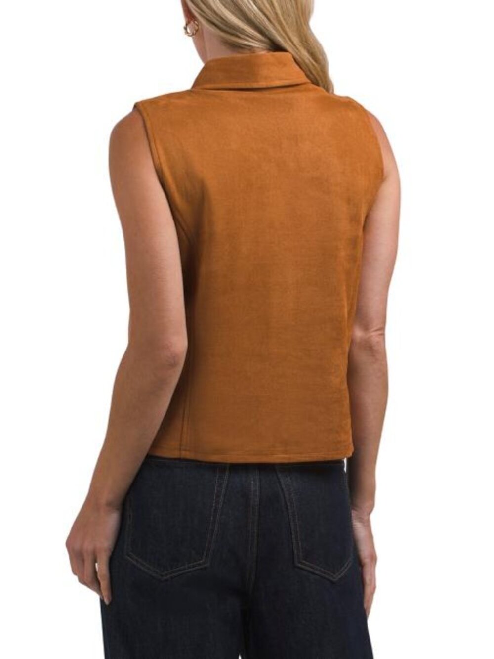 LIV LOS ANGELES Faux Suede Embroidered Vest - Picture 2 of 4
